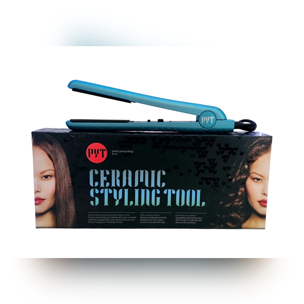 100% Ceramic Styling Tool, Satin Finish Turquoise. PYT9